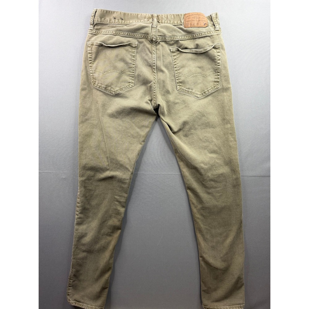 American Eagle Core Flex Pants Mens Olive Green Slim Fit Stretch‎ 34x34